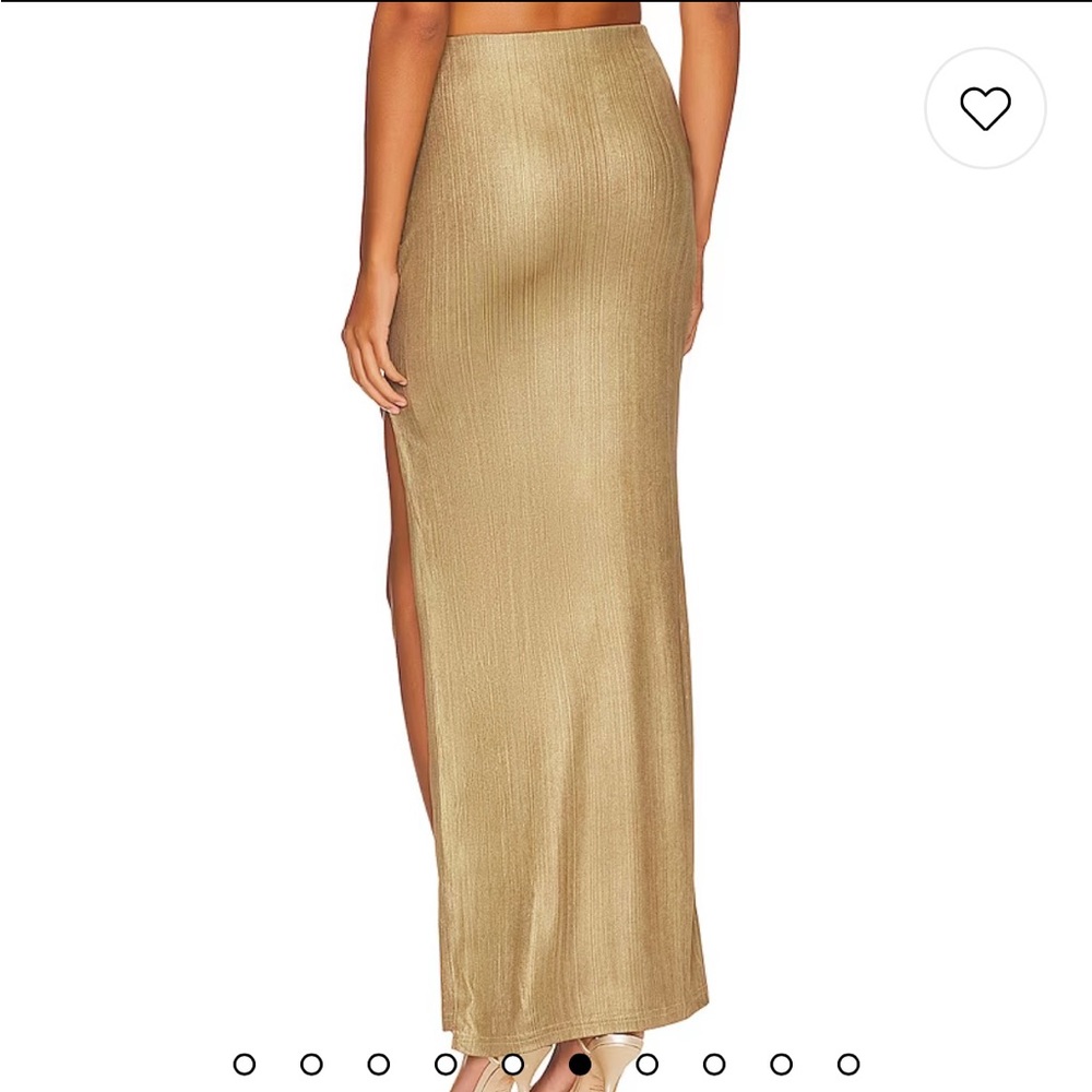 Revolve NWT gold long skirt size Medium